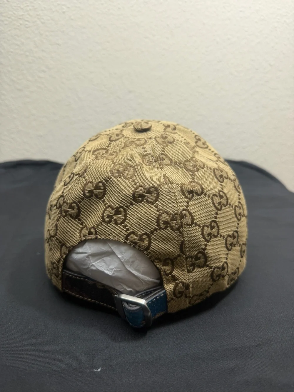 Gucci Beige GG Canvas Monogram Cap